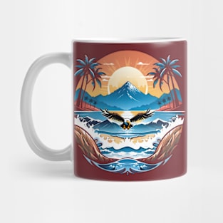 eagle on the beach Mug